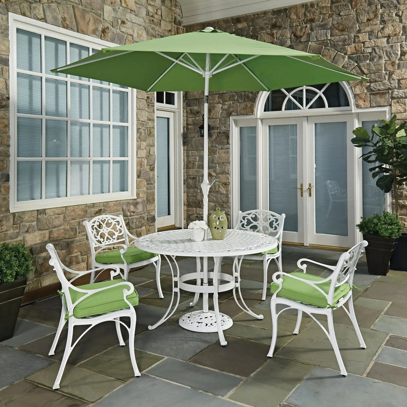 Homestyles Sanibel White 6 Piece Outdoor Dining Set - 6652-3286C