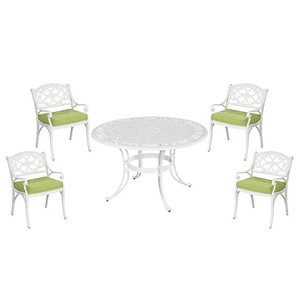 Homestyles Sanibel White 5 Piece Outdoor Dining Set - 6652-328C