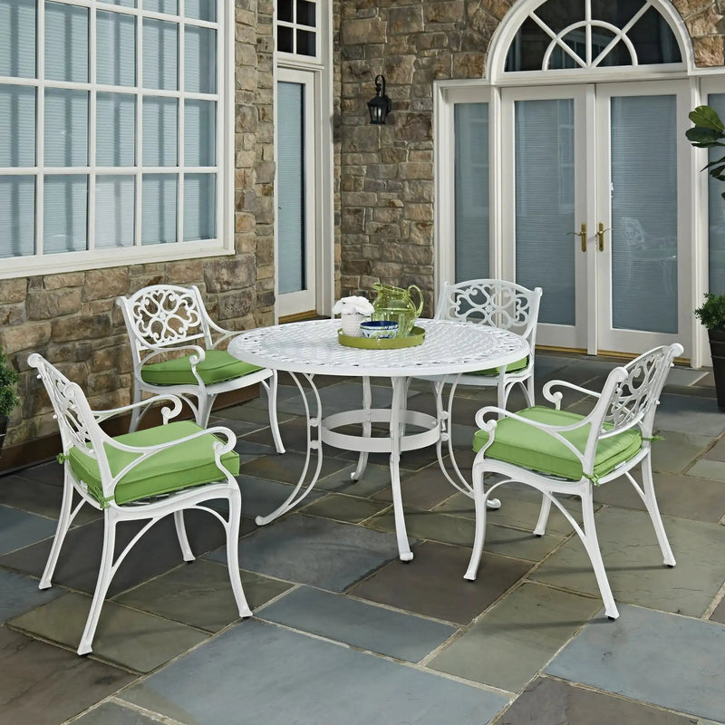 Homestyles Sanibel White 5 Piece Outdoor Dining Set - 6652-328C