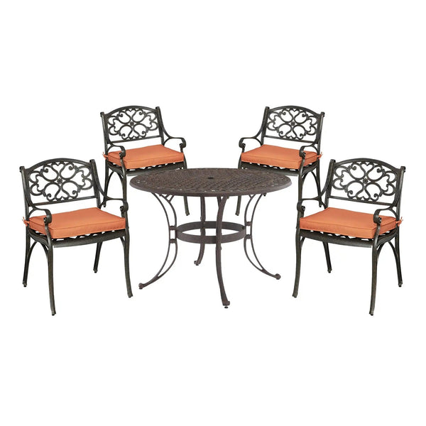 Homestyles Sanibel Bronze 5 Piece Outdoor Dining Set - 6655-308C