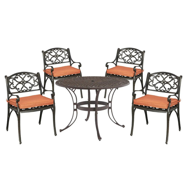 Homestyles Sanibel Bronze 5 Piece Outdoor Dining Set - 6655-328C