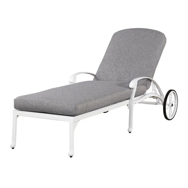 Homestyles Capri White Outdoor Chaise Lounge - 6662-83