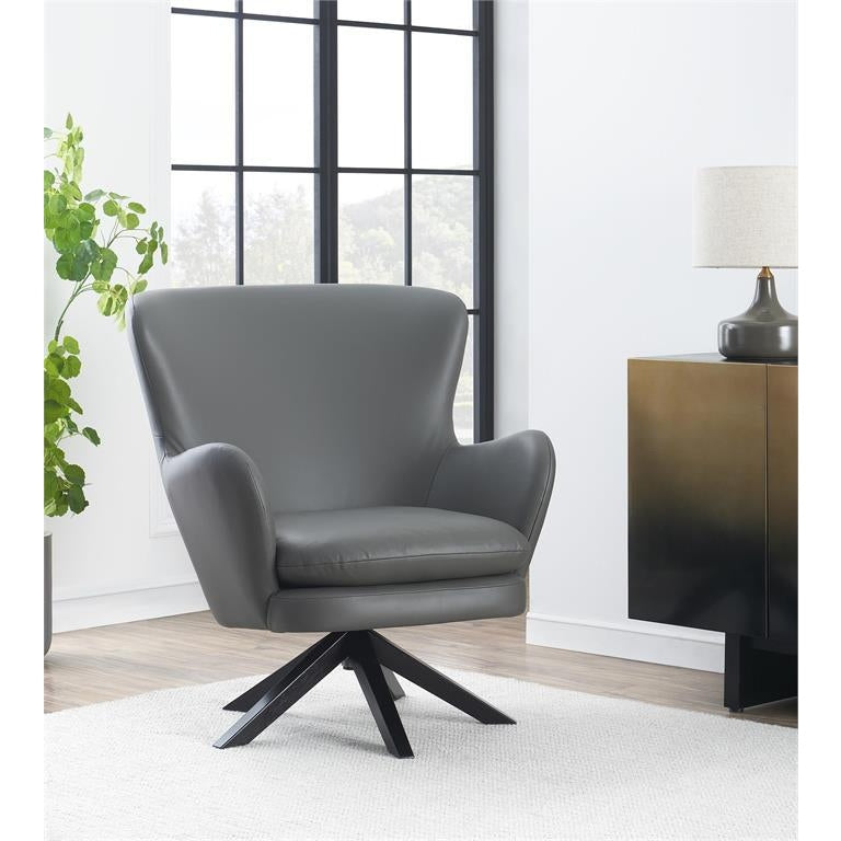 Coast2Coast Home Gideon Swivel Accent Chair Gray Warm Walnut - 90303