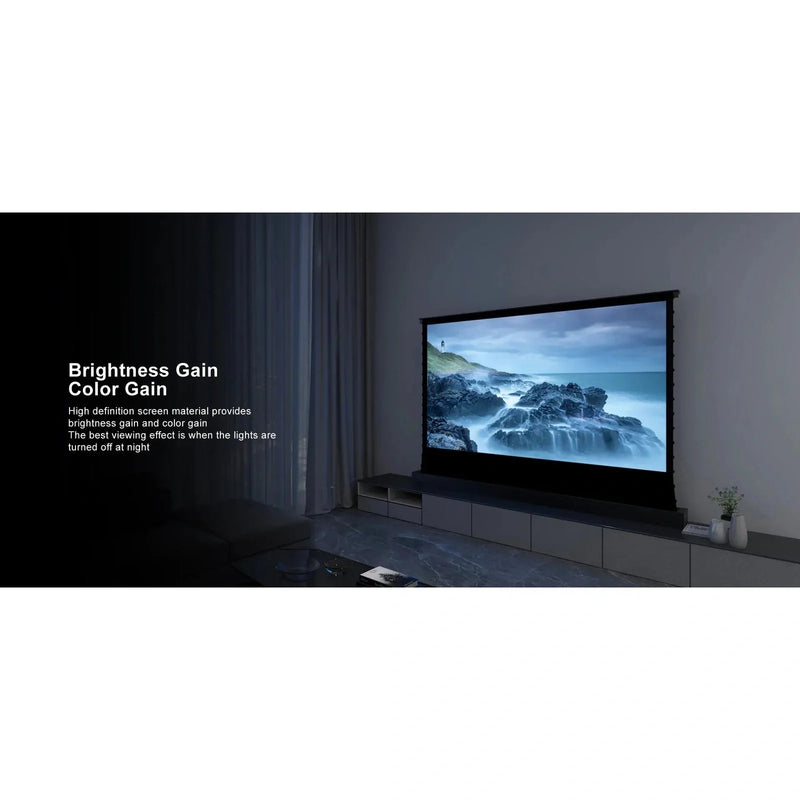 VIVIDSTORM S White Cinema Motorized Tension Floor Rising Projector Screen