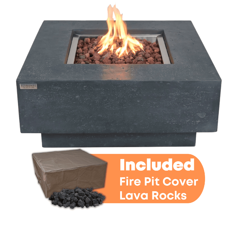 Elementi - Manhattan Square Concrete Fire Pit Table OFG103