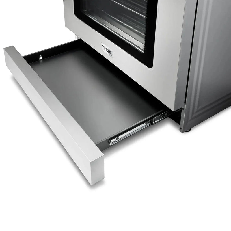 Thor Kitchen Appliance Package - 36 In. Gas Range, Range Hood, Refrigerator, Dishwasher, Wine Cooler, AP-TRG3601-C-3