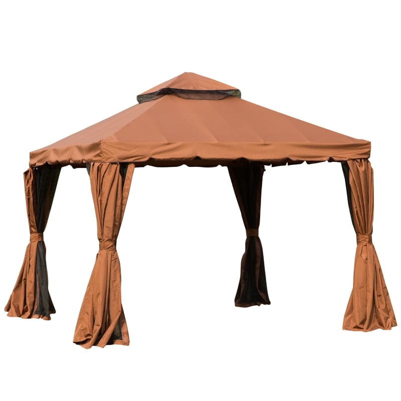 Outsunny 10' x 10' Two-Tier Outdoor Event Canopy - 84C-051BN