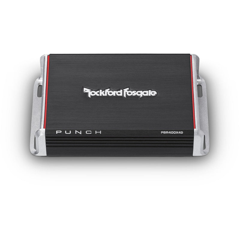 Rockford Fosgate PBR400X4D Punch 400W Compact Full Range 4 Channel Amp 4 Pack - 194251