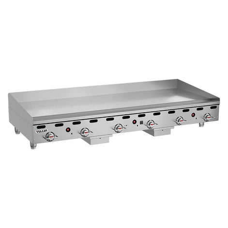 Vulcan 72" Natural Gas Griddle with Snap Action Thermostatic Control - 162,000 BTU - MSA72