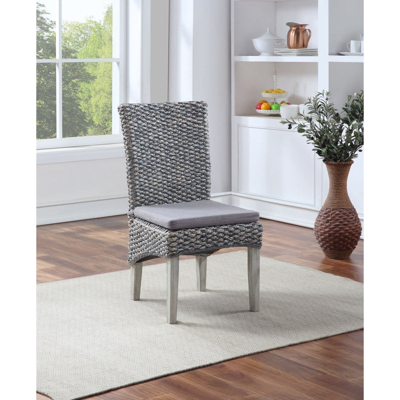 Coast2Coast Home Hopewell Gray Seagrass Dining Chairs Set of 2 Heron Gray Seagrass - 51560