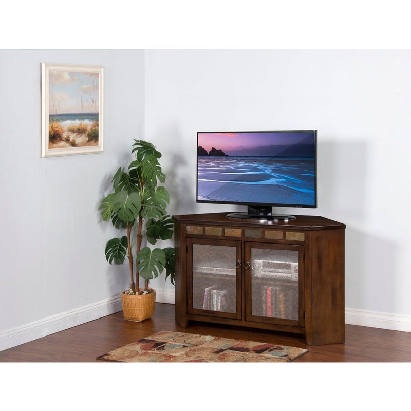 Santa Fe - Corner TV Console - Dark Brown - 3399DC2