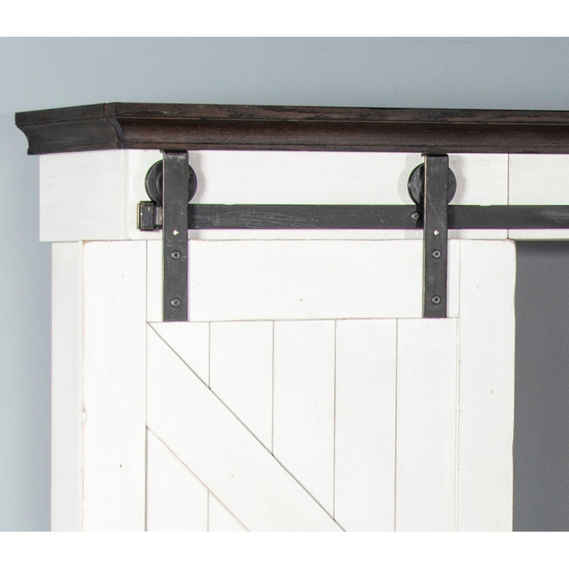 Carriage House - Entertainment Wall - White / Dark Brown - 3599EC