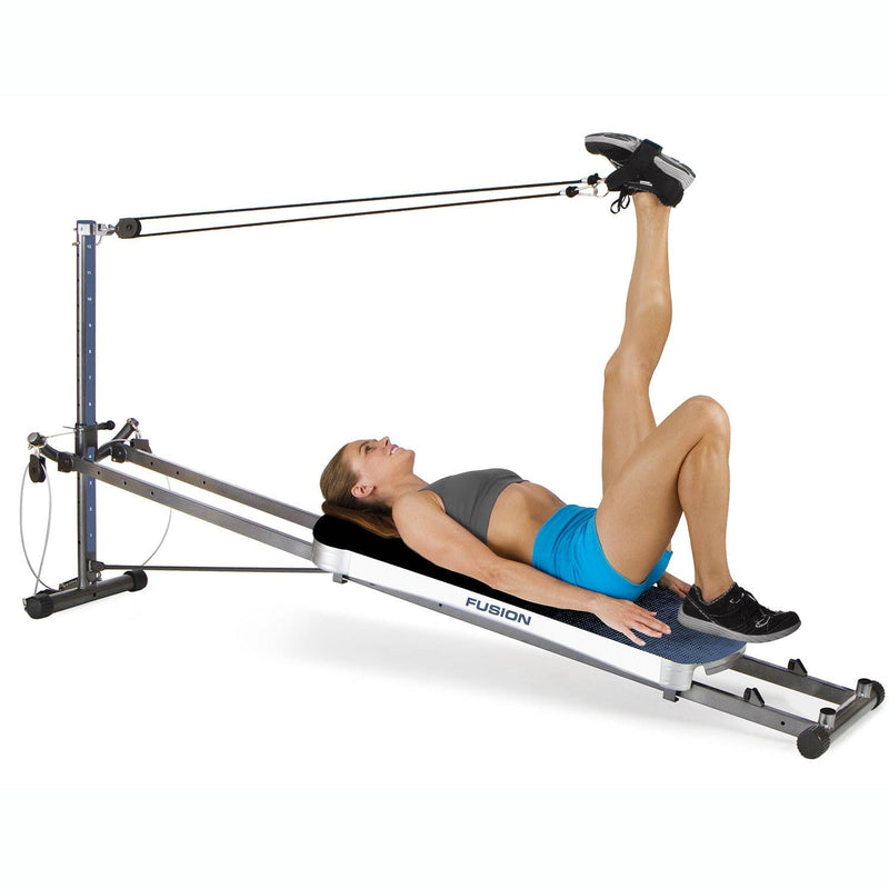 Total Gym Fitness Fusion Full Body Workout Home Fitness Exercise Machine, Teal - 88688