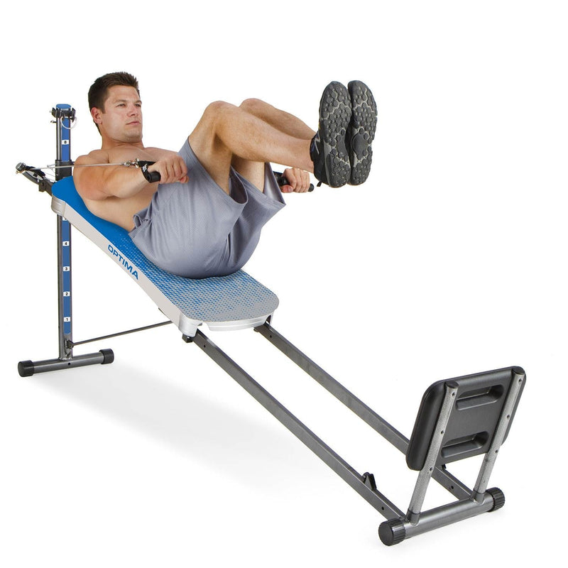 Total Gym Supreme Home Gym with Ab Crunch, Tri Grip Shaper Bars, and Squat Stand - 324874