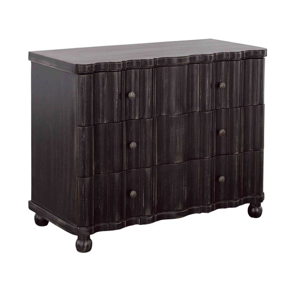 Coast2Coast Home Shadowbox Three Drawer Chest Black - 92527