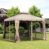 Outsunny 10' x 10' Two-Tier Outdoor Event Canopy - 84C-051