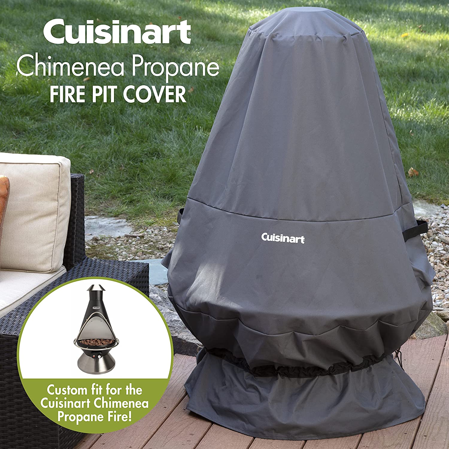 Cuisinart CHC-601 Chimenea Propane Fire Pit Heater Cover Cover Fits COH-600