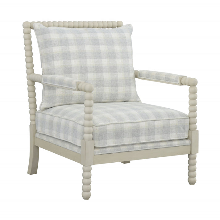 Coast2Coast Home Leilani Accent Chair Cream / Plaid - 76401