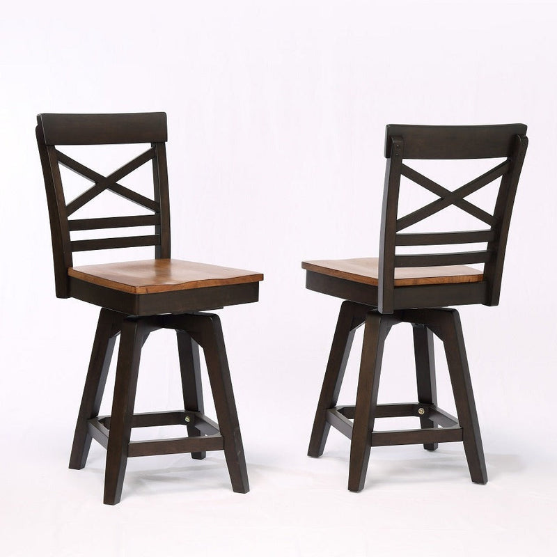 ECI Furniture Choices X Back Bartstool Height with Acacia Finished Seat 2pcs - 0737-20-CS1