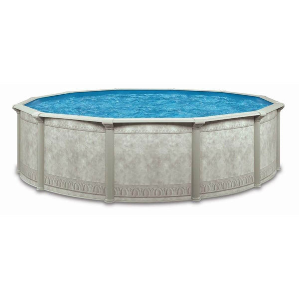 Aquarian 15' x 52" Khaki Venetian Round Above Ground Backyard Swimming Pool - 97432