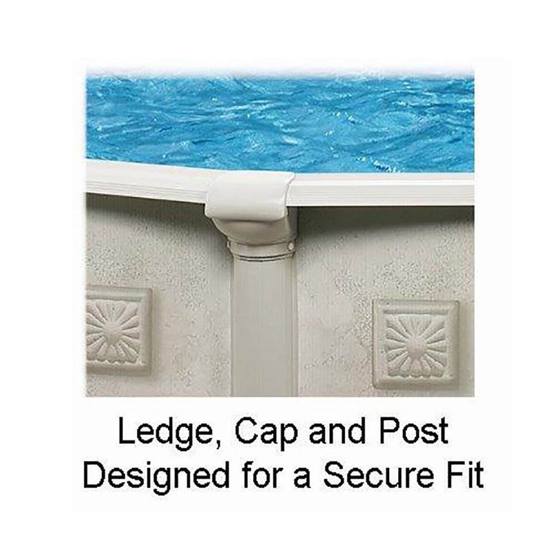 Aquarian 15' x 52" Khaki Venetian Round Above Ground Backyard Swimming Pool - 97432