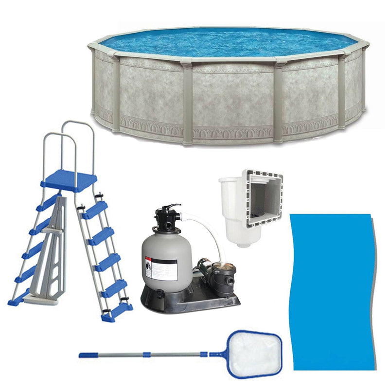 Aquarian Venetian 21' x 52" Above Ground Pool Kit with Liner, Skimmer, & Ladder - 99659