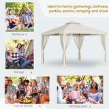 Outsunny 10' x 10' Patio Gazebo Outdoor Canopy - 84C-133CW