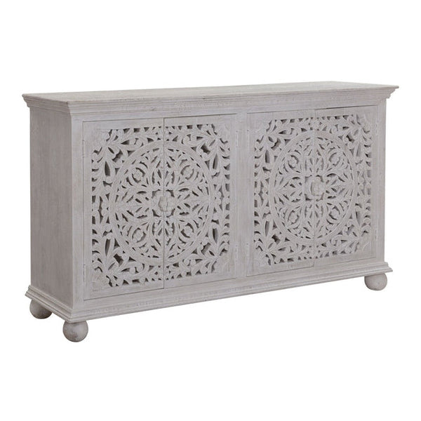 Coast2Coast Home Bree Four Door Credenza Sandblast Whitewash - 53427