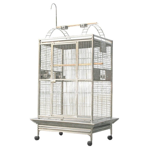 A&E Stainless Steel 40"X30" Play Top Bird Cage - 8004030 Stainless Steel