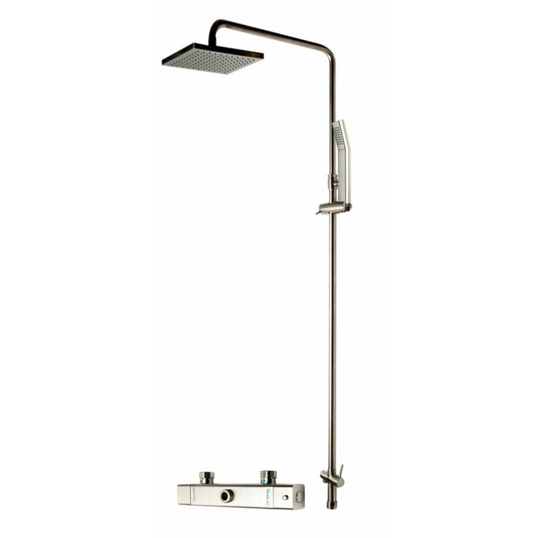 ALFI Square Brushed Nickel Style Thermostatic Exposed Shower Set AB2862-BN