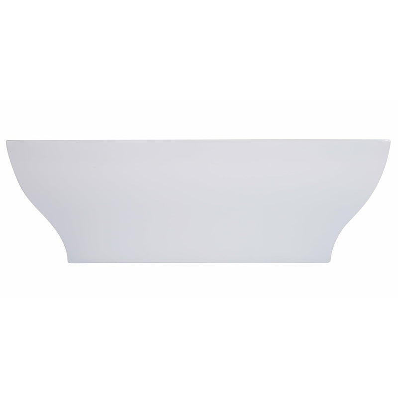 ALFI 67" Rectangular White Freestanding Acrylic Soaking Bathtub AB8840