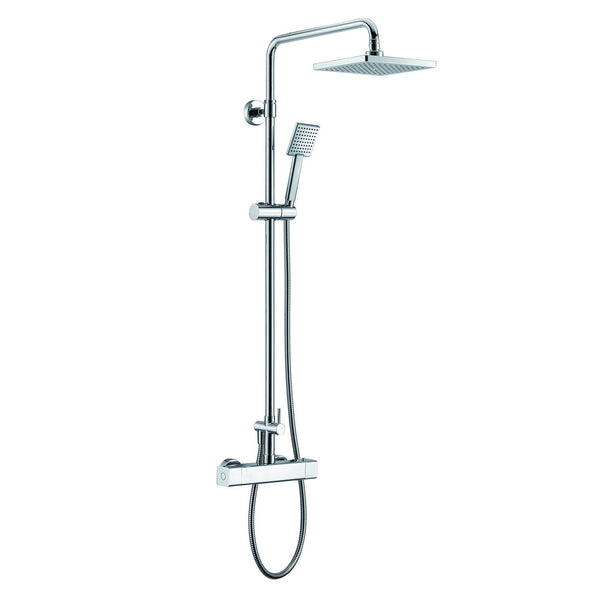 ALFI Polished Chrome Square Style Thermostatic Exposed Shower Set AB2862-PC