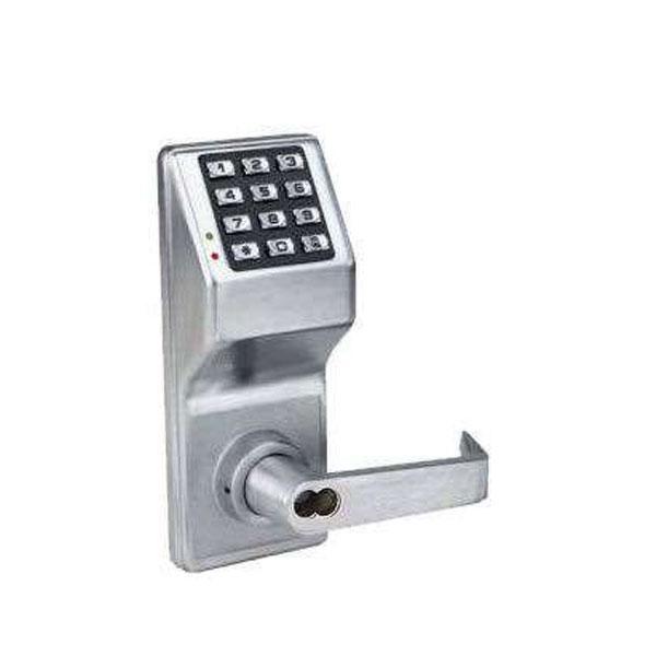 Alarm Lock Trilogy - Keypad Lever Set - LFIC Prepped for Medeco - 26D - Satin Chrome - Grade 1 - ALL-DL2700IC/26D-M