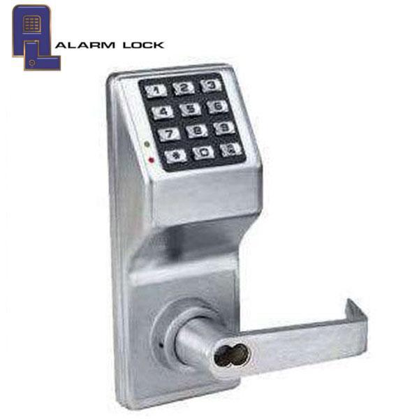 Alarm Lock Trilogy - Keypad Lever Set - LFIC Prepped for Medeco - 26D - Satin Chrome - Grade 1 - ALL-DL2700IC/26D-M