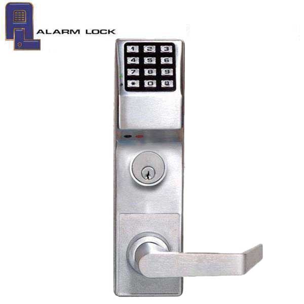 Alarm Lock Trilogy - Digital Keypad Mortise Lock w/ Deadbolt and Privacy Feature - Straight Lever- 2000 Users - 40,000 Event Audit Trail - Left Hand Reversible - Weather-proof - US26D - Satin Chrome - ALL-DL4500DBL-26D