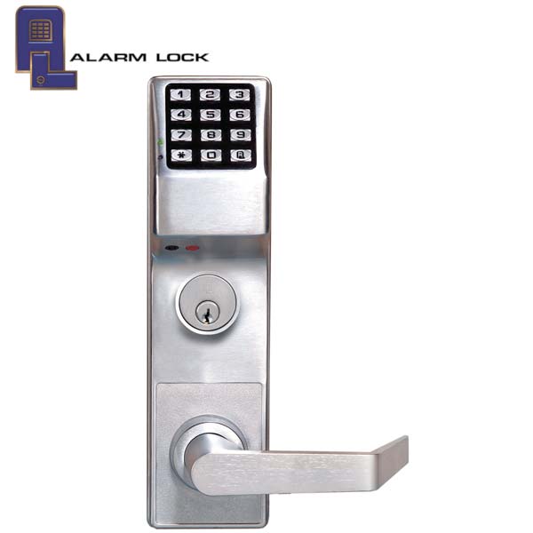 Alarm Lock Trilogy - Keypad Digital Lock w/ Audit Trail - for M9900 Panic Exit Bar - 26D - Satin Chrome - ALL-ETDLS1G/26DM99K