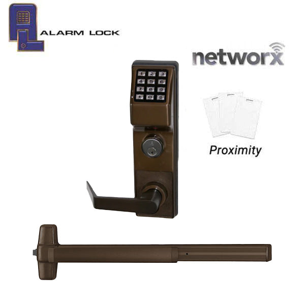 Alarm Lock Trilogy - Schlage Keyway - For Exit Panic Hardware - Networx - Compatible with Von Duprin 99 Exit Device - 10B - Dark Bronze - ALL-ETPDNSRX10BV99