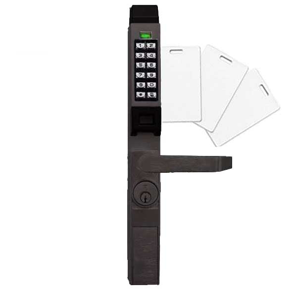 Alarm Lock Trilogy - Narrow-Stile PROX Keypad Lever Lock - 10B - Oil Rubbed Bronze - ALL-PDL1300-10B1