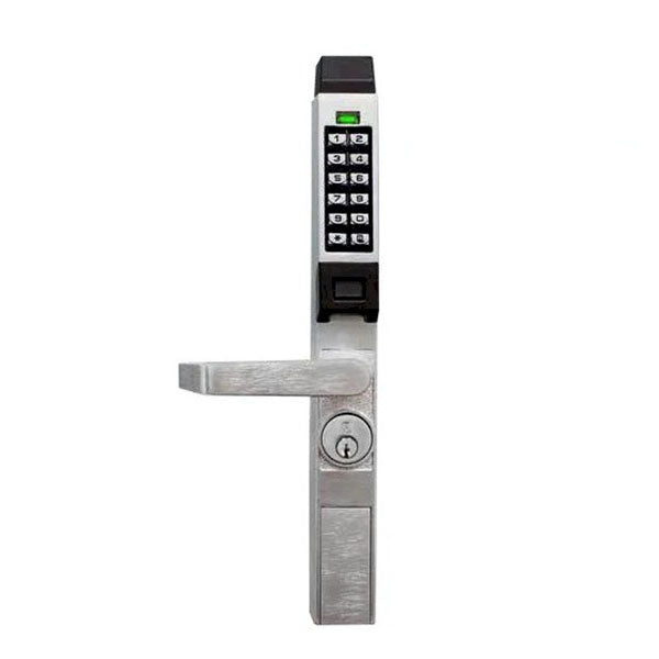 Alarm Lock Trilogy - Narrow-Stile Digital PROX Keypad Lever Lock Exit Trim - Networx - Audit Trail - 26D - Satin Chrome - ALL-PDL1300ETNW-26D