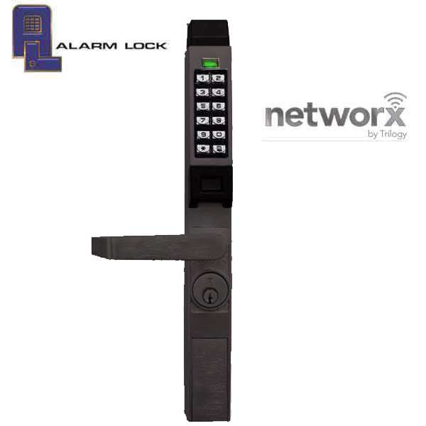 Alarm Lock Trilogy - Narrow-Stile Digital PROX Keypad Lever Lock - Networx - 10B - Oil Rubbed Bronze - ALL-PDL1300-NW-10B