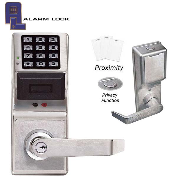 Alarm Lock Trilogy - Digital PROX Keypad Lever Set w/ Audit Trail & Privacy Feature - 26D - Satin Chrome - ALL-PDL4100-26D