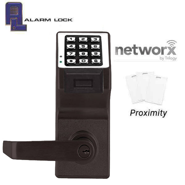 Alarm Lock Trilogy - Digital PROX Lever Set - Standard Key Override w/ Door Position Switch/Request to Exit - Networx - 10B - Duronodic - ALL-PDL6200/10B