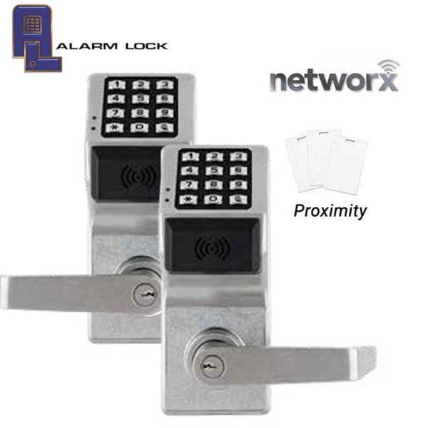 Alarm Lock Trilogy - Double Sided Digital PROX Lever Set - Networx - Wireless & Ethernet Feature - 26D - Satin Chrome - ALL-PDL6300-26D