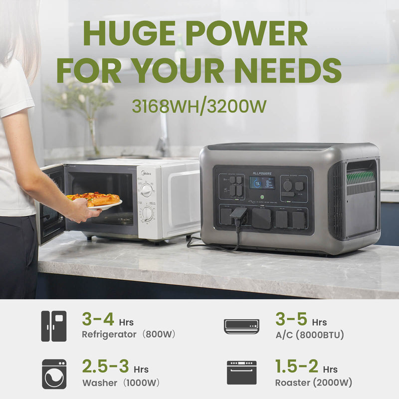 ALLPOWERS R3500+ B3000 | Home Battery Backup