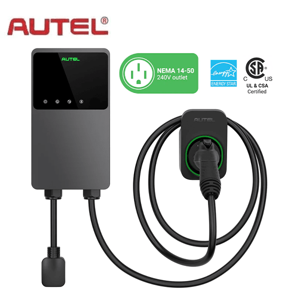 Autel - MaxiCharger AC Home 40A - NEMA - EV Charger With Separate Holster - Optional Plug Model - AUTEL-MC40AP14S