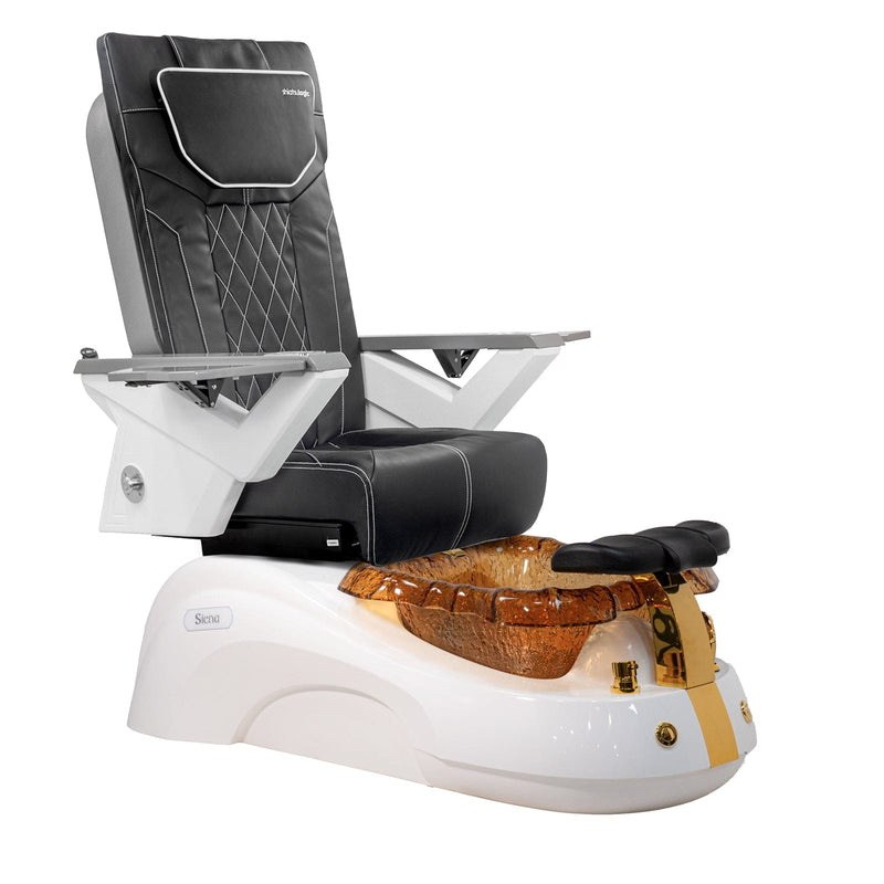 Mayakoba Lotus II Shiatsulogic FX Pedicure Chair - AYC-SPA-LOTUS-2-FX9653-839WHTBLK-53BLK