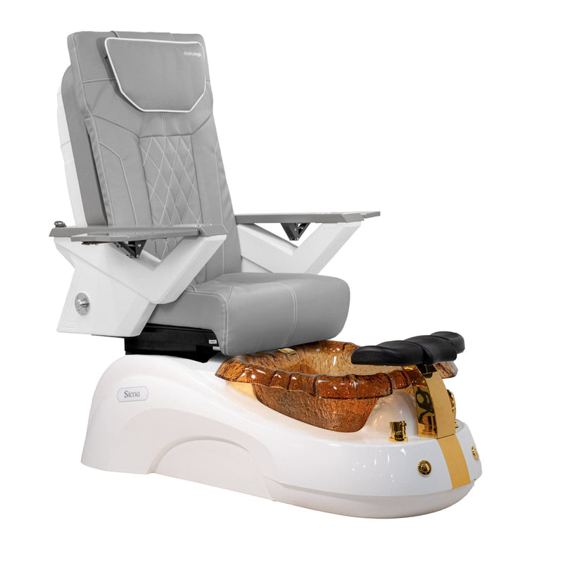 Mayakoba Lotus II Shiatsulogic FX Pedicure Chair - AYC-SPA-LOTUS-2-FX9653-839WHTBLK-53BLK