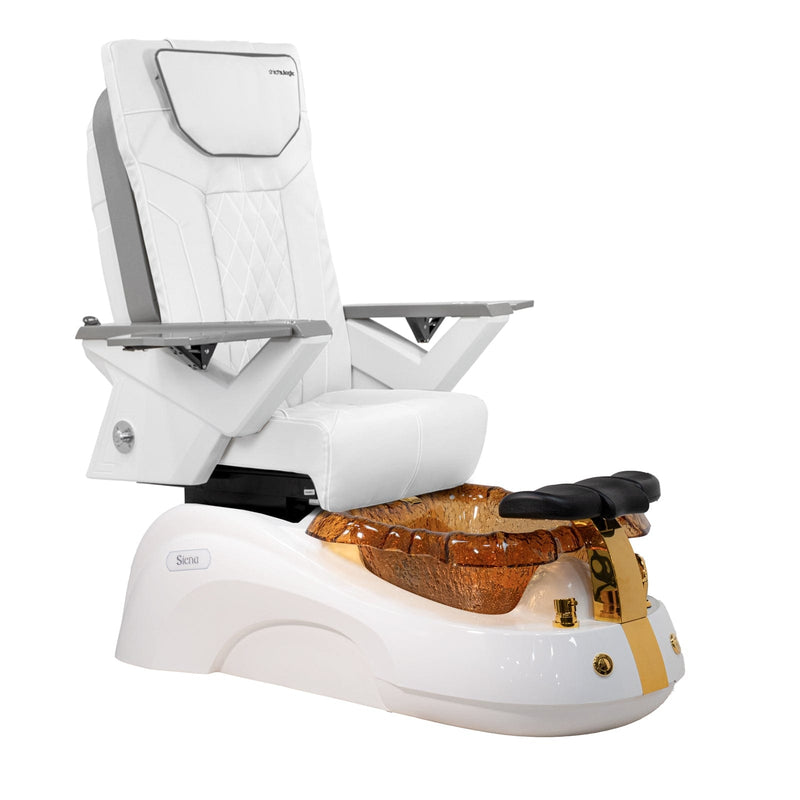 Mayakoba Lotus II Shiatsulogic FX Pedicure Chair - AYC-SPA-LOTUS-2-FX9653-839WHTBLK-53BLK