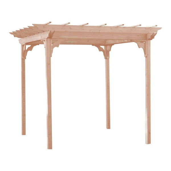 A&l Furniture 8' x10' Cedar Pergola Swing Bed Stand with Swing Hangers - Amish Made