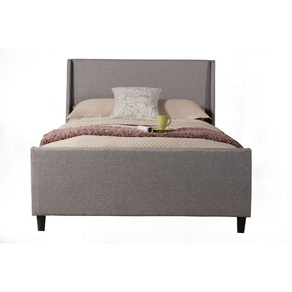 Alpine Amber Full Size Upholstered Bed, Grey Linen - 1094F